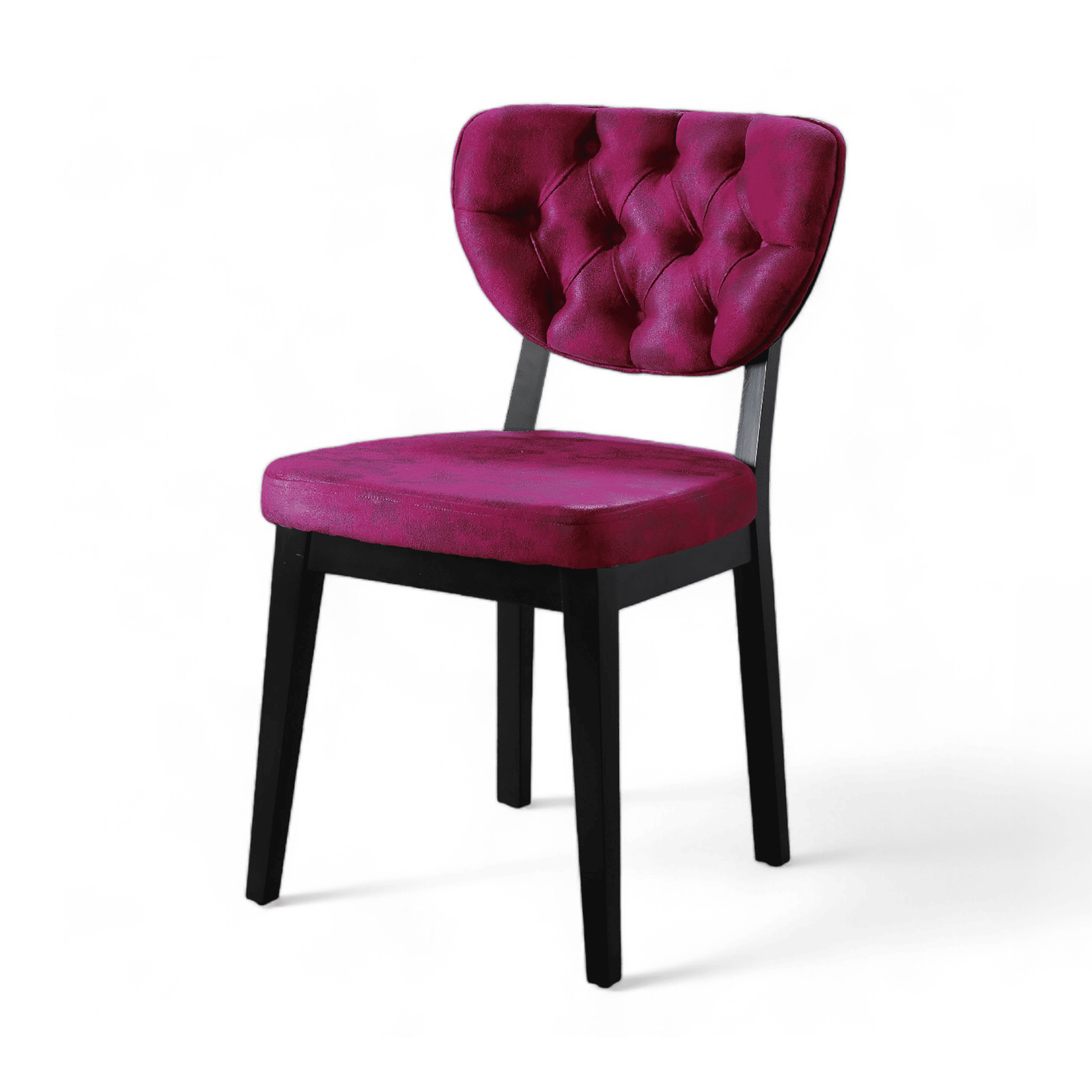 Boston Sandalye | Milas Kumaş | Siyah Ahşap İskelet