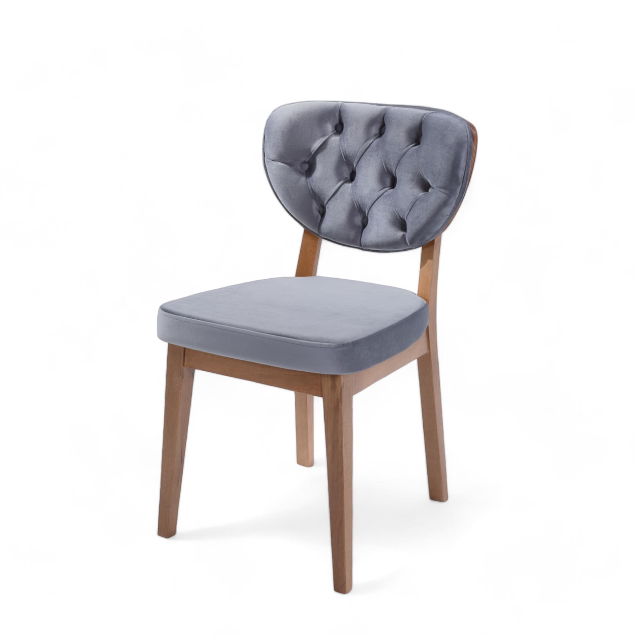 Boston Sandalye | Baby Face Kumaş | Ceviz Ahşap İskelet