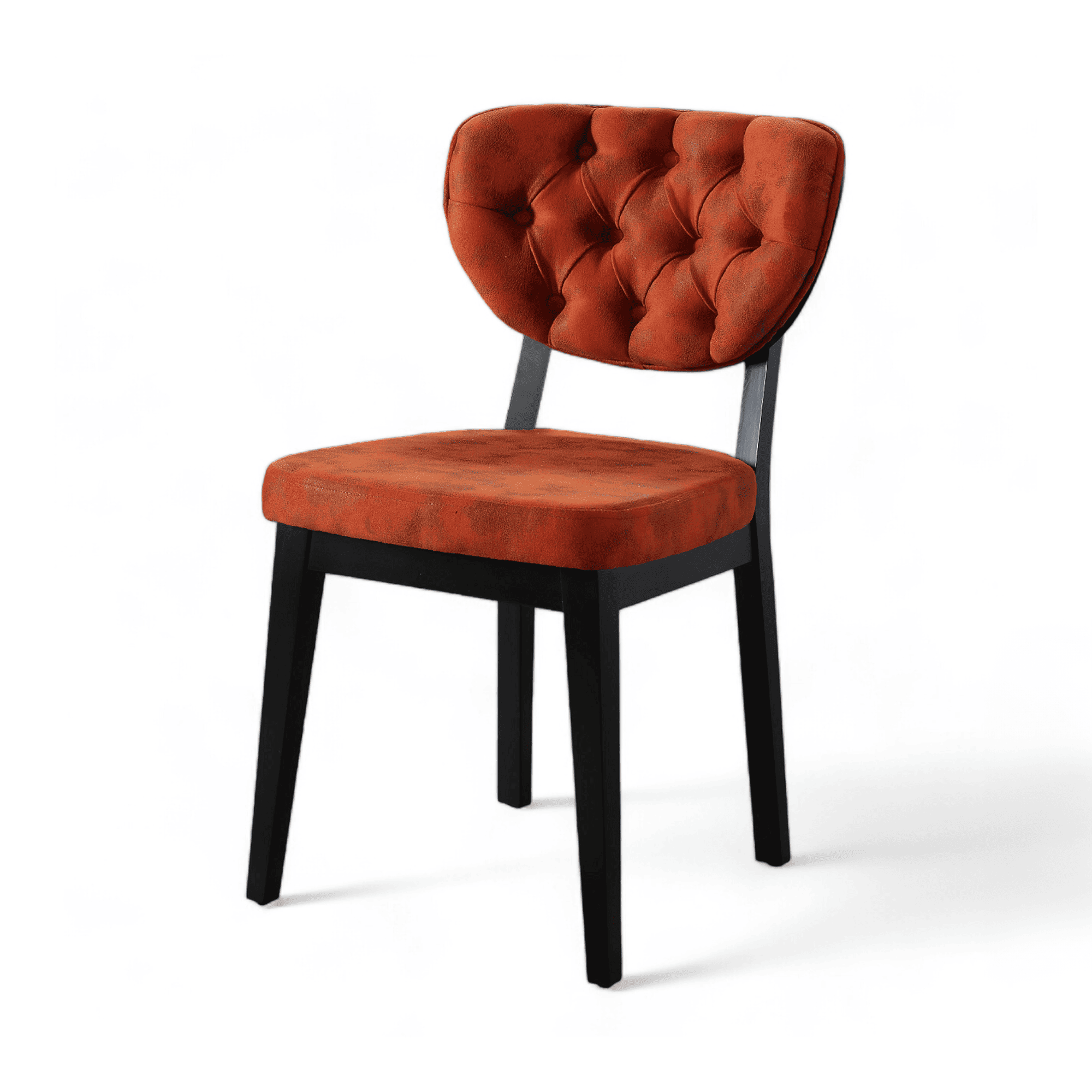 Boston Sandalye | Milas Kumaş | Siyah Ahşap İskelet