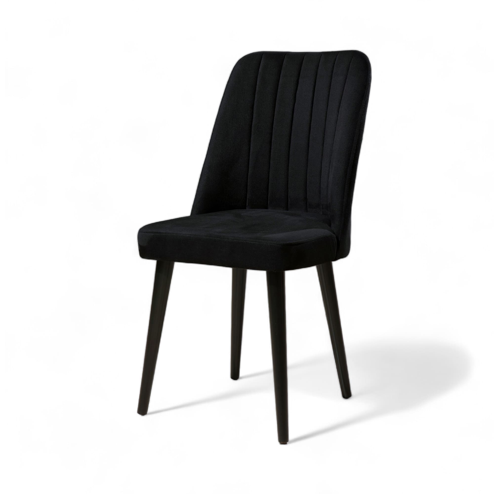 Polo Sandalye | Soho Kumaş | Siyah Ahşap Ayak