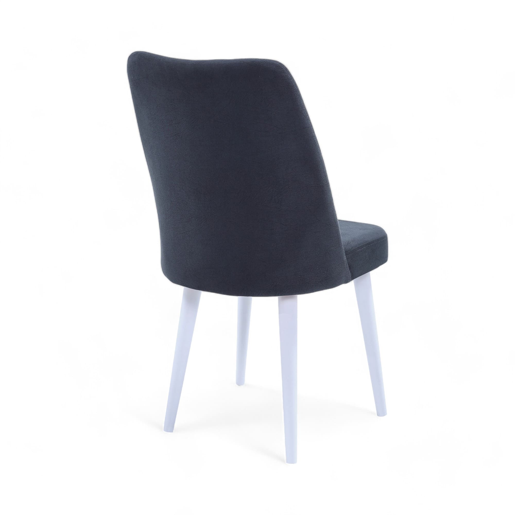 Polo Sandalye | Jerika Kumaş | Beyaz Ahşap Ayak