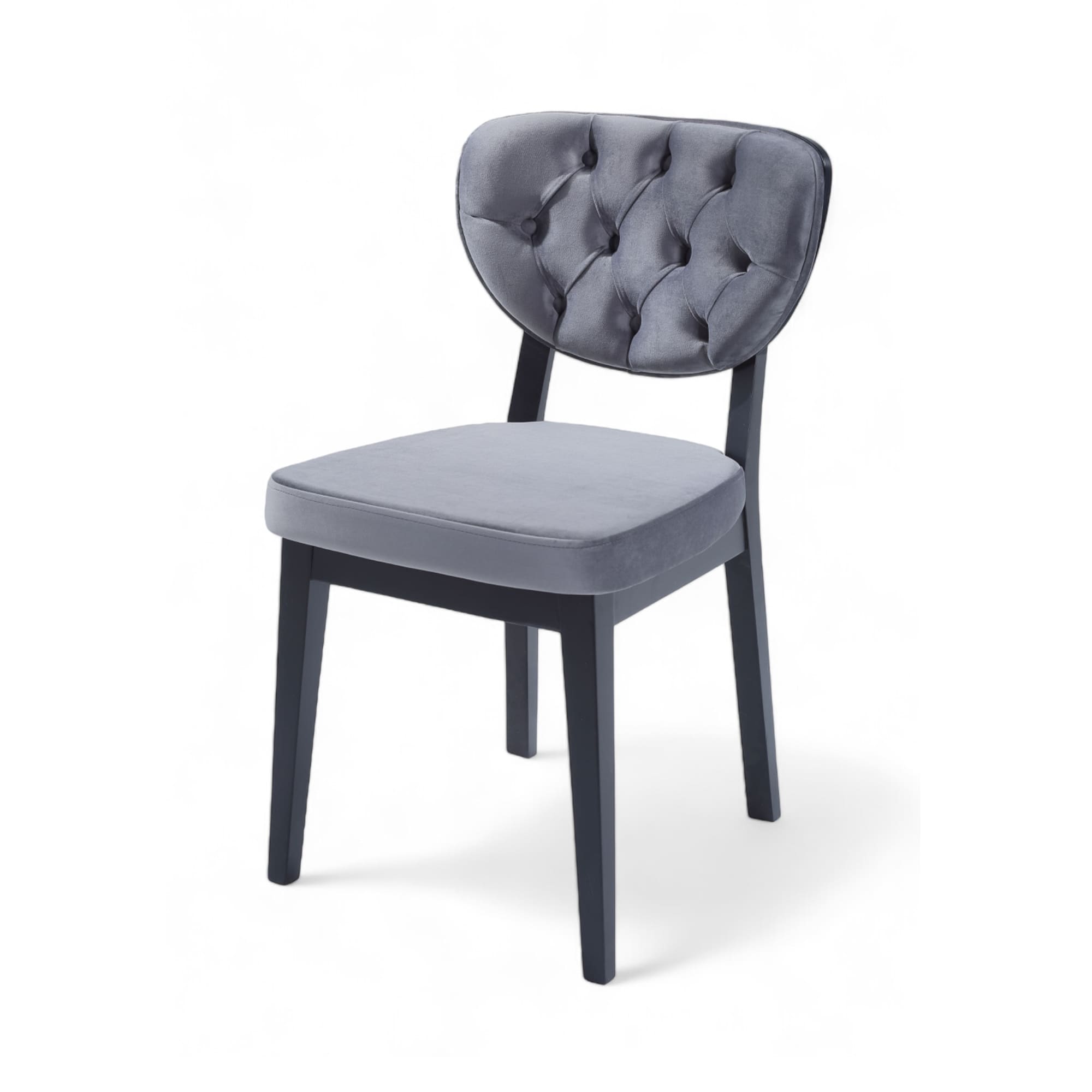 Boston Sandalye | Baby Face Kumaş | Siyah Ahşap İskelet