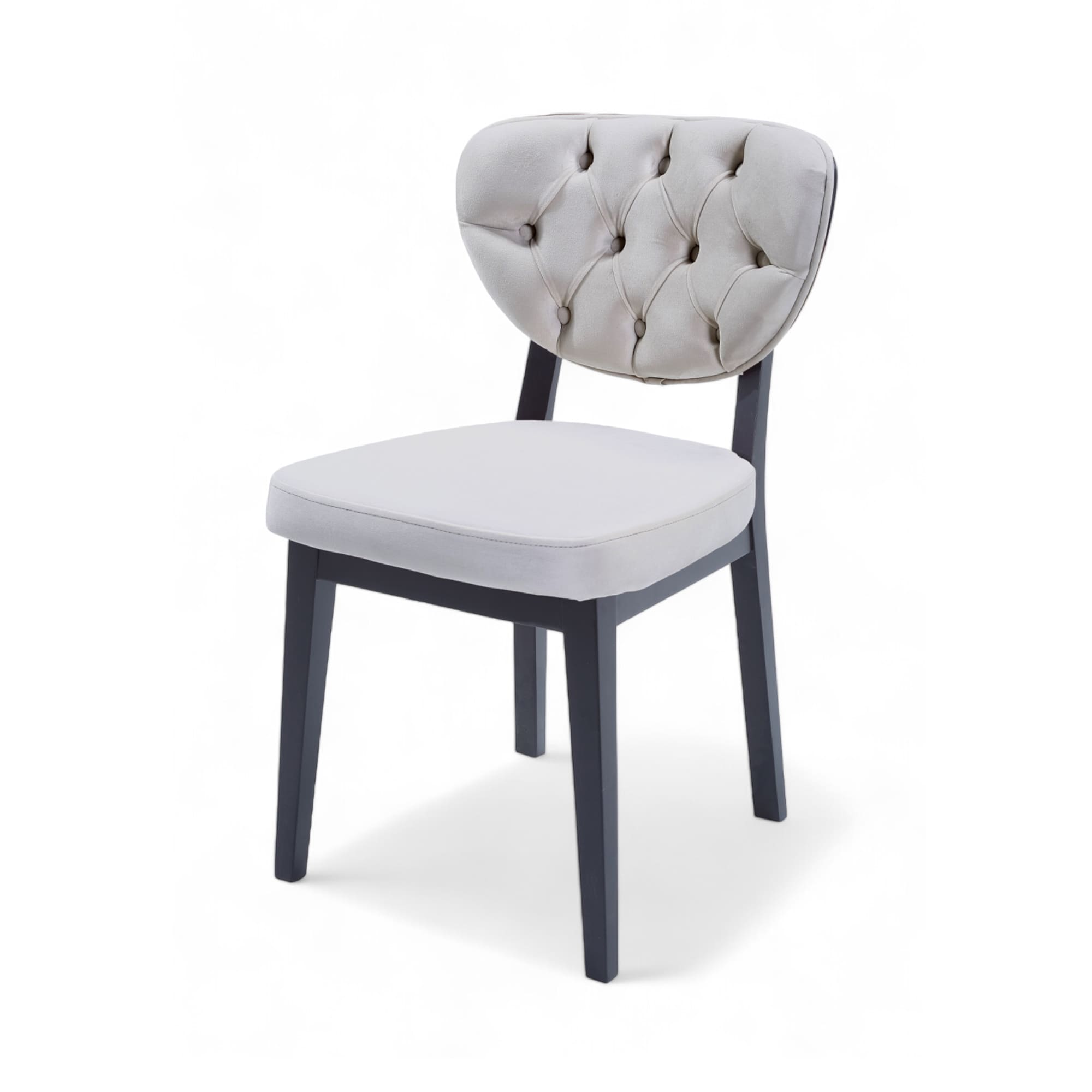 Boston Sandalye | Baby Face Kumaş | Siyah Ahşap İskelet