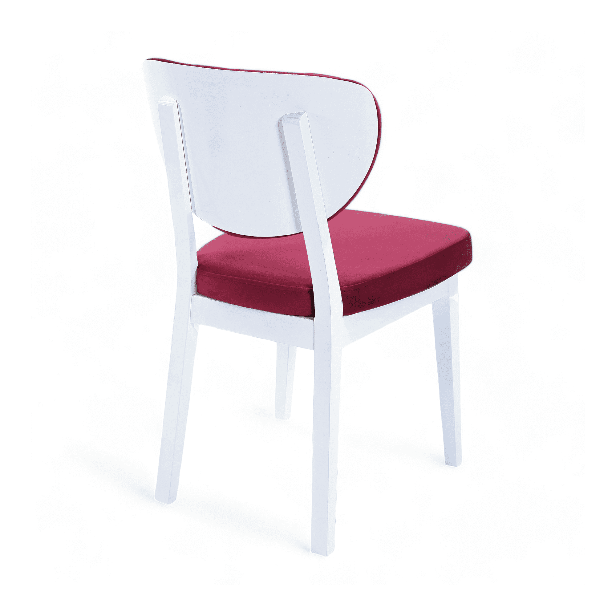 Boston Sandalye | Baby Face Kumaş | Beyaz Ahşap İskelet