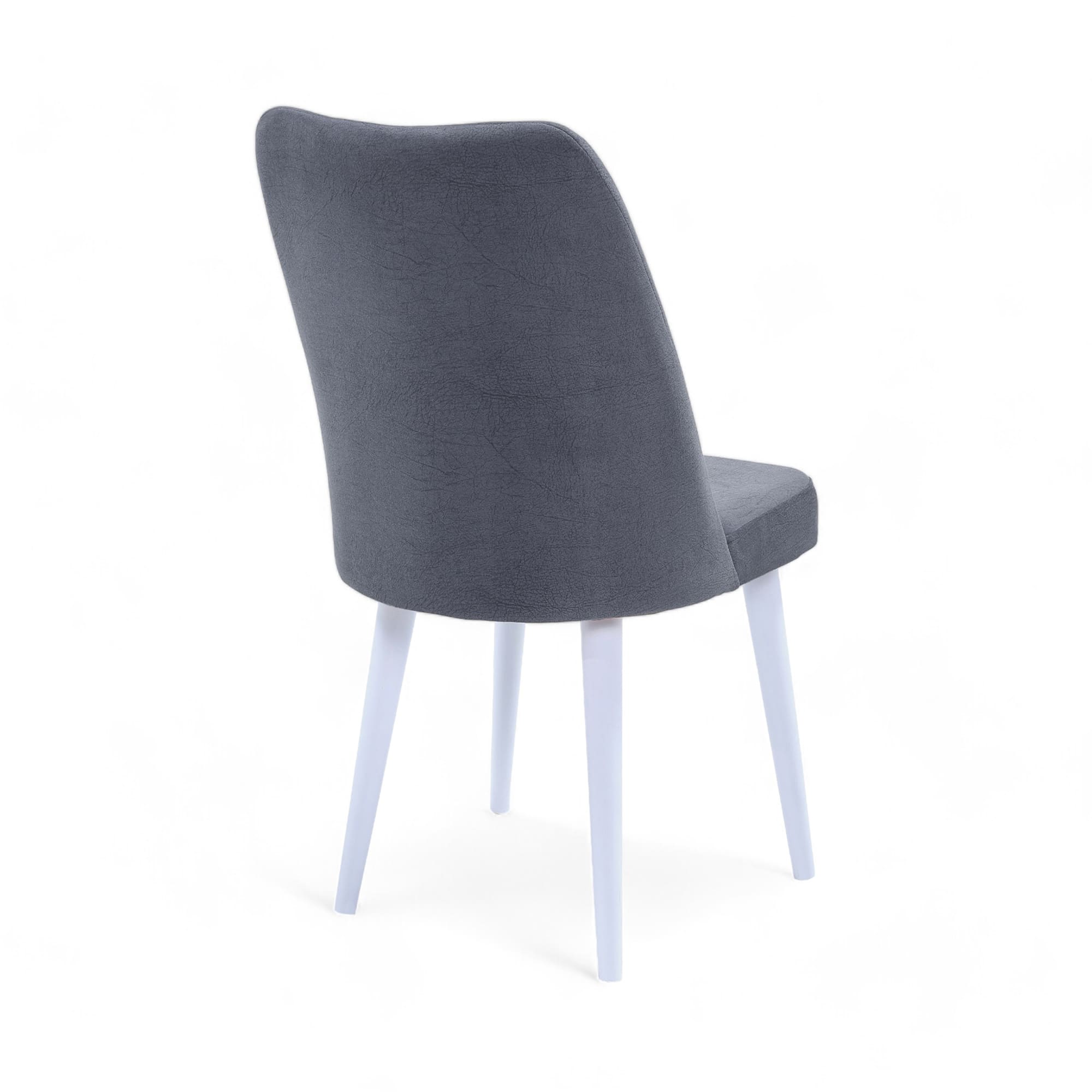 Polo Sandalye | Jerika Kumaş | Beyaz Ahşap Ayak