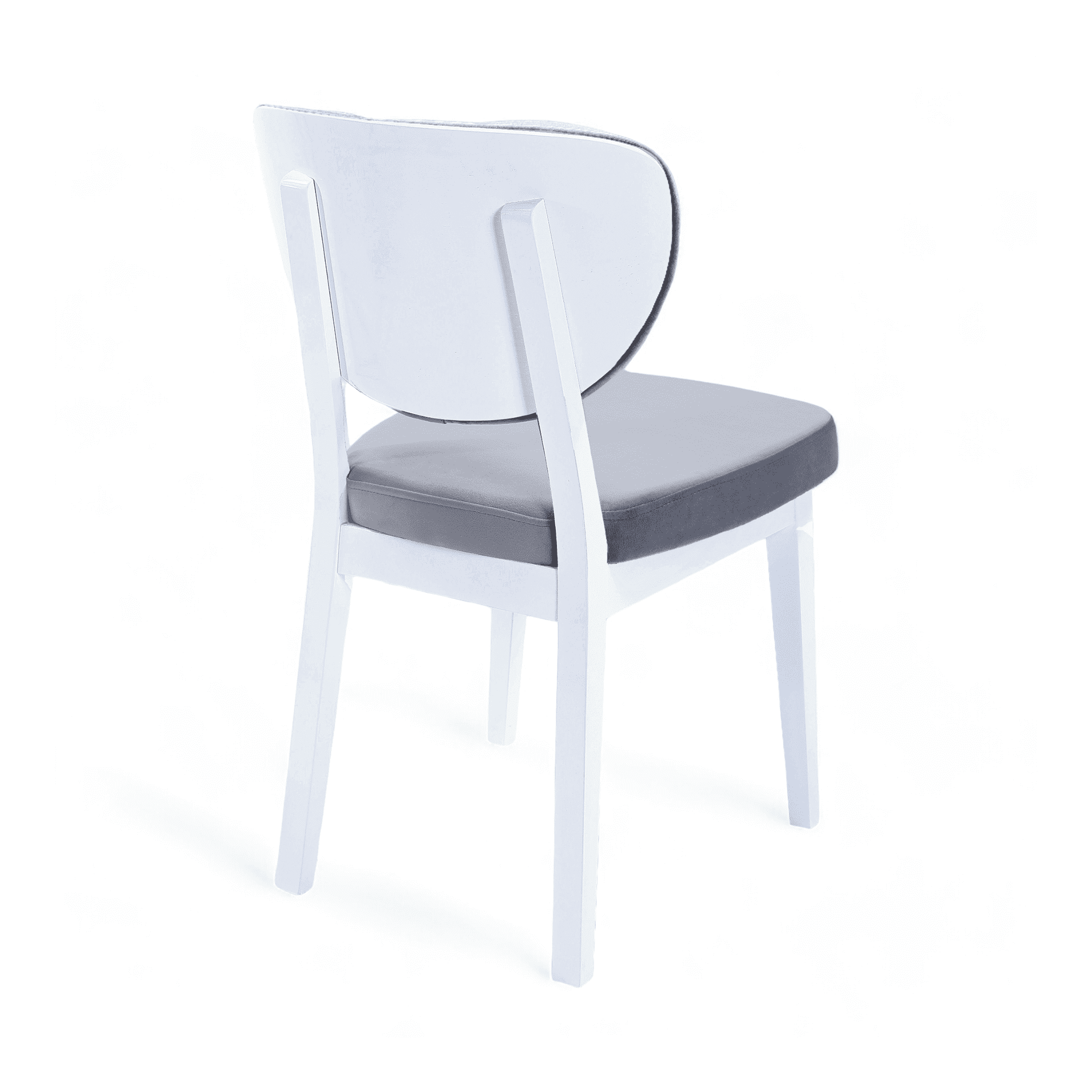 Boston Sandalye | Baby Face Kumaş | Beyaz Ahşap İskelet