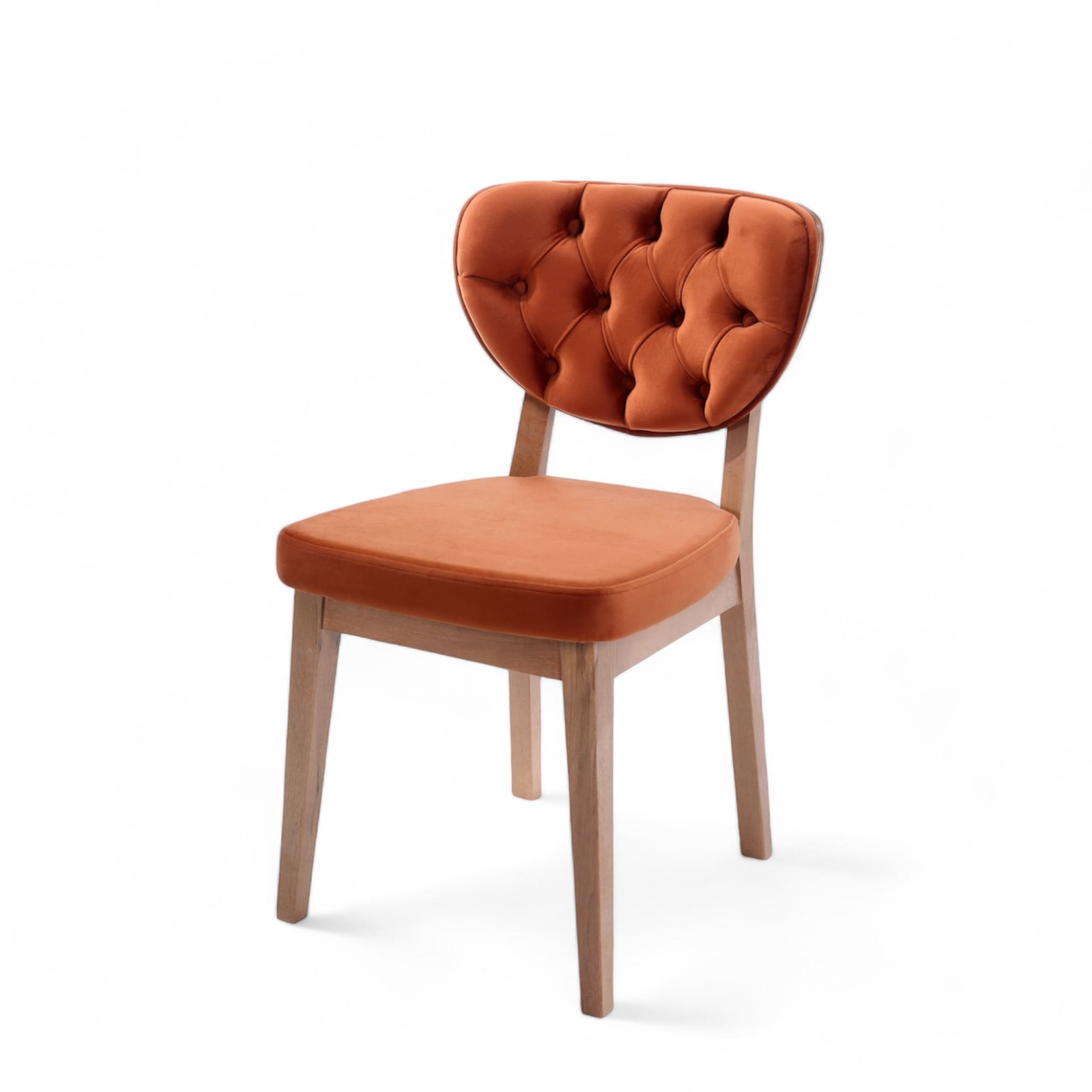 Boston Sandalye | Baby Face Kumaş | Ceviz Ahşap İskelet