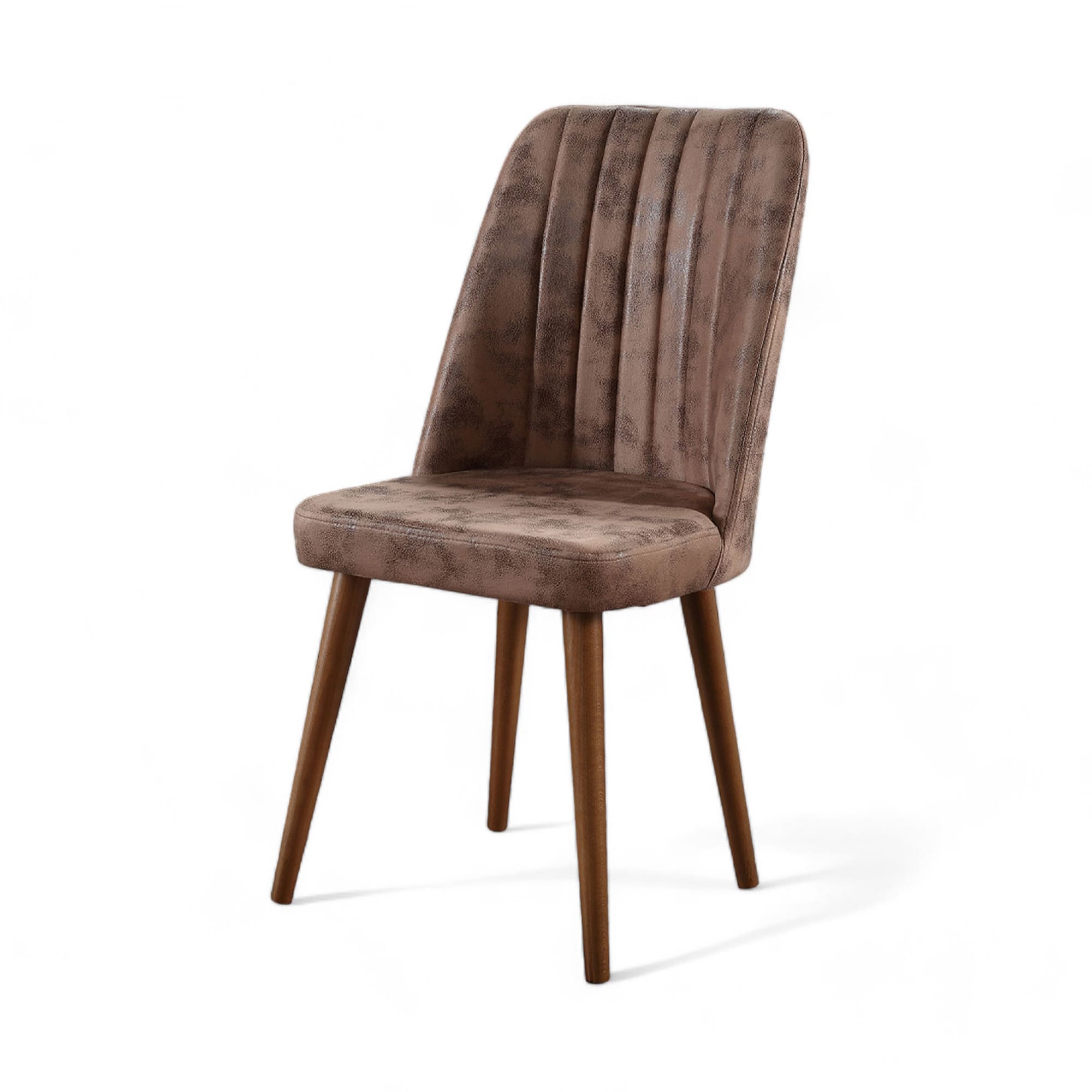 Polo Sandalye | Milas Kumaş | Ceviz Ahşap Ayak