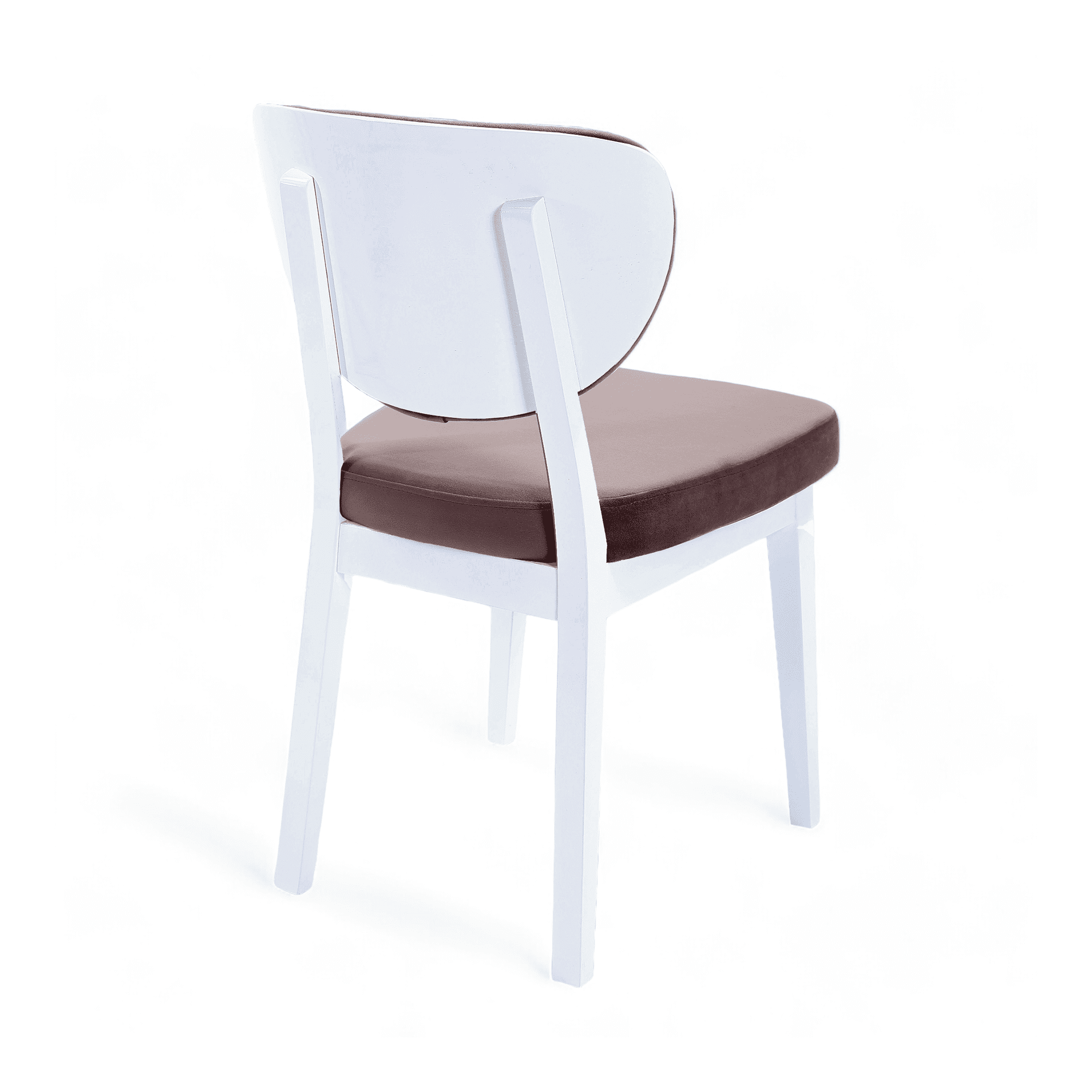 Boston Sandalye | Baby Face Kumaş | Beyaz Ahşap İskelet