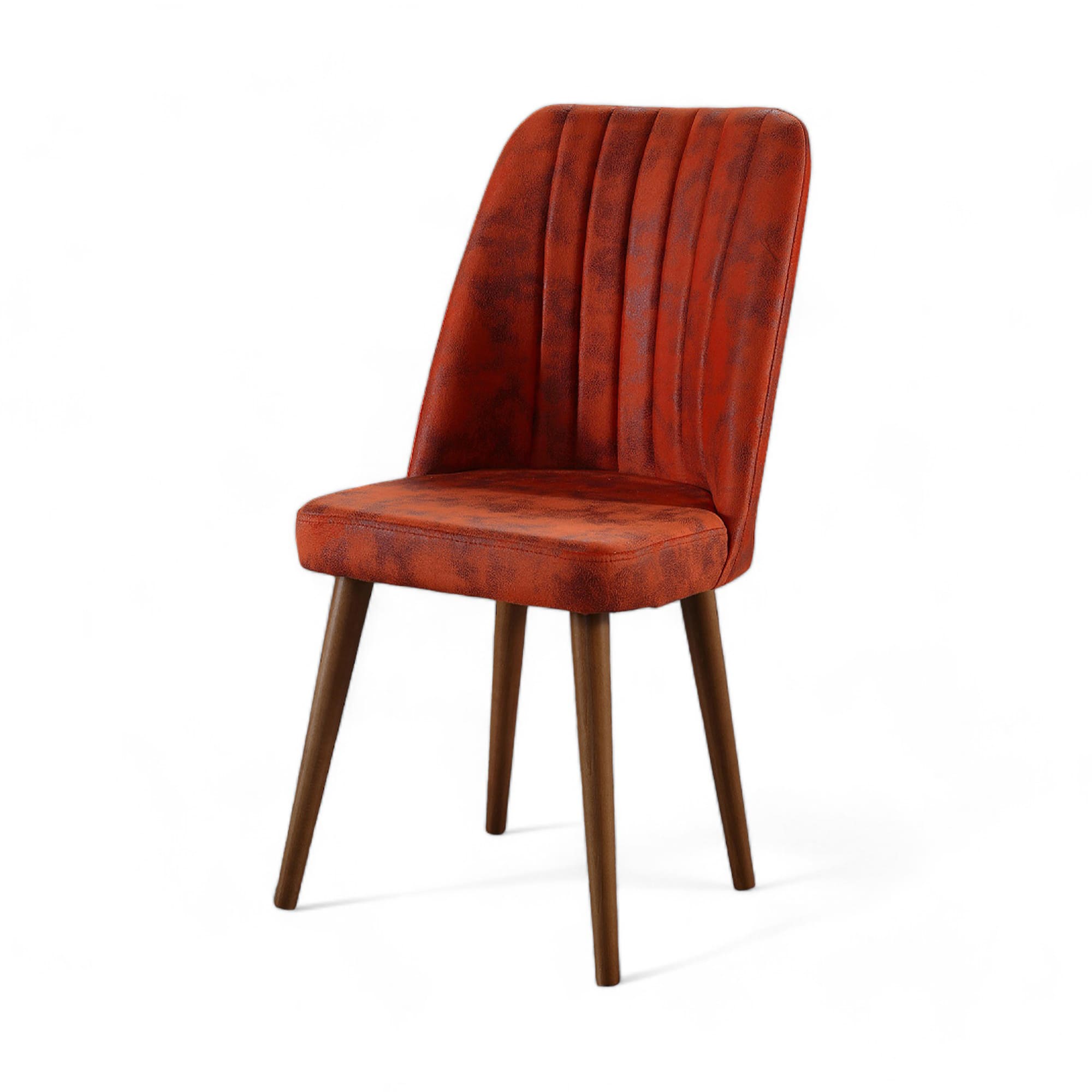 Polo Sandalye | Milas Kumaş | Ceviz Ahşap Ayak