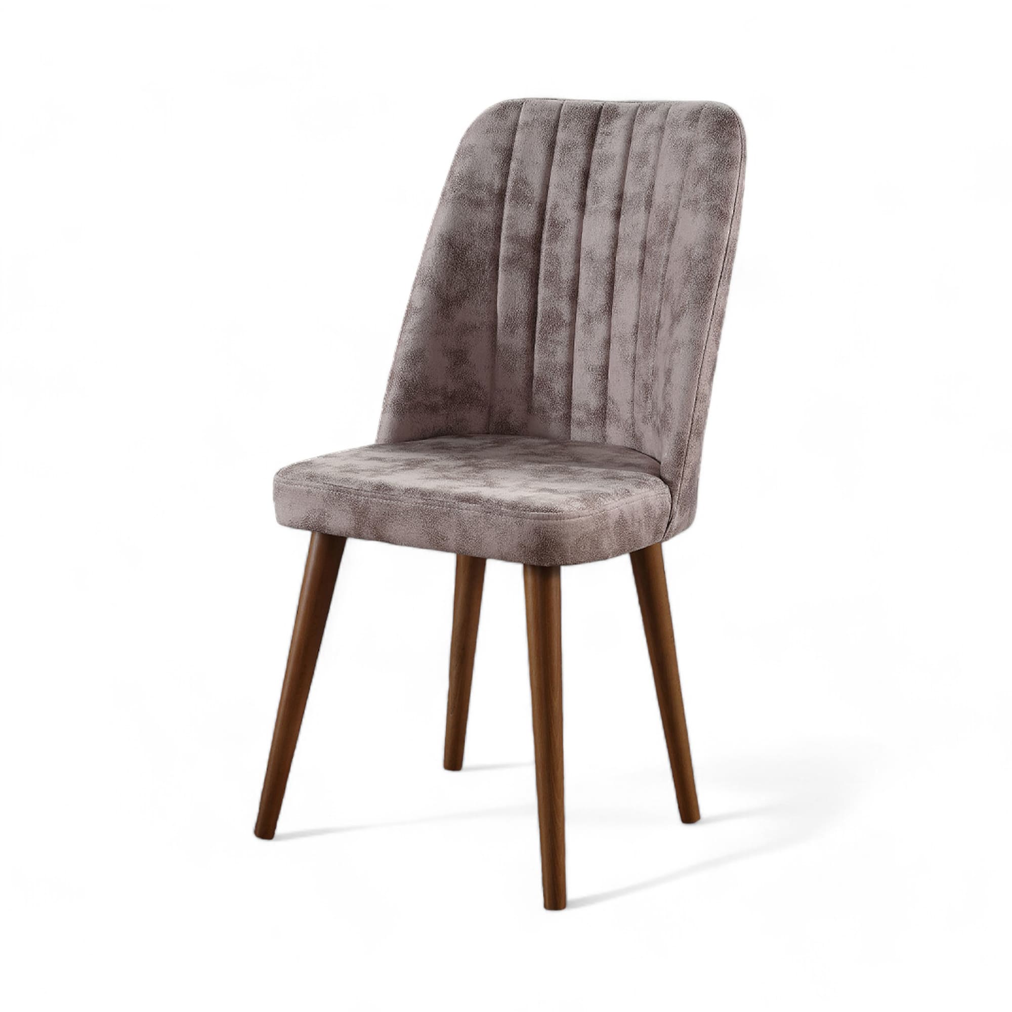 Polo Sandalye | Milas Kumaş | Ceviz Ahşap Ayak