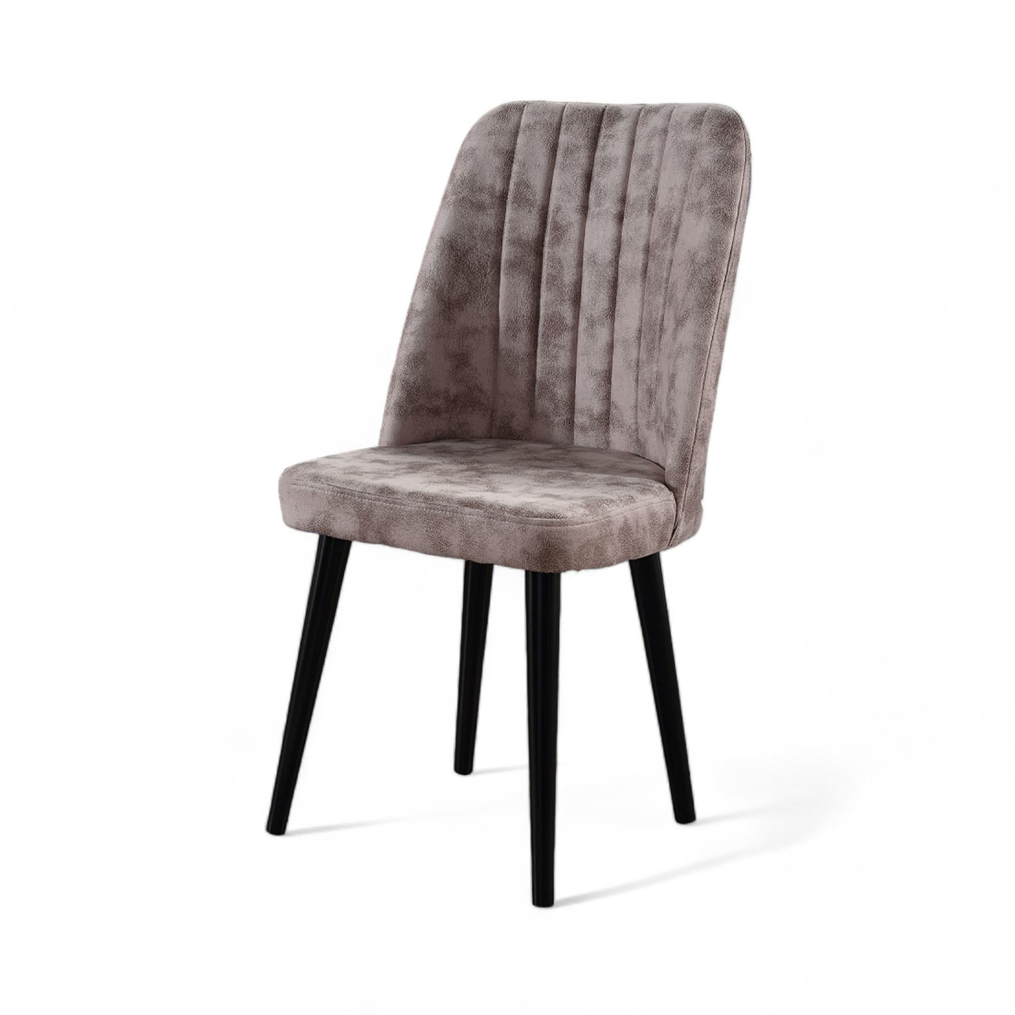 Polo Sandalye | Milas Kumaş | Siyah Ahşap Ayak