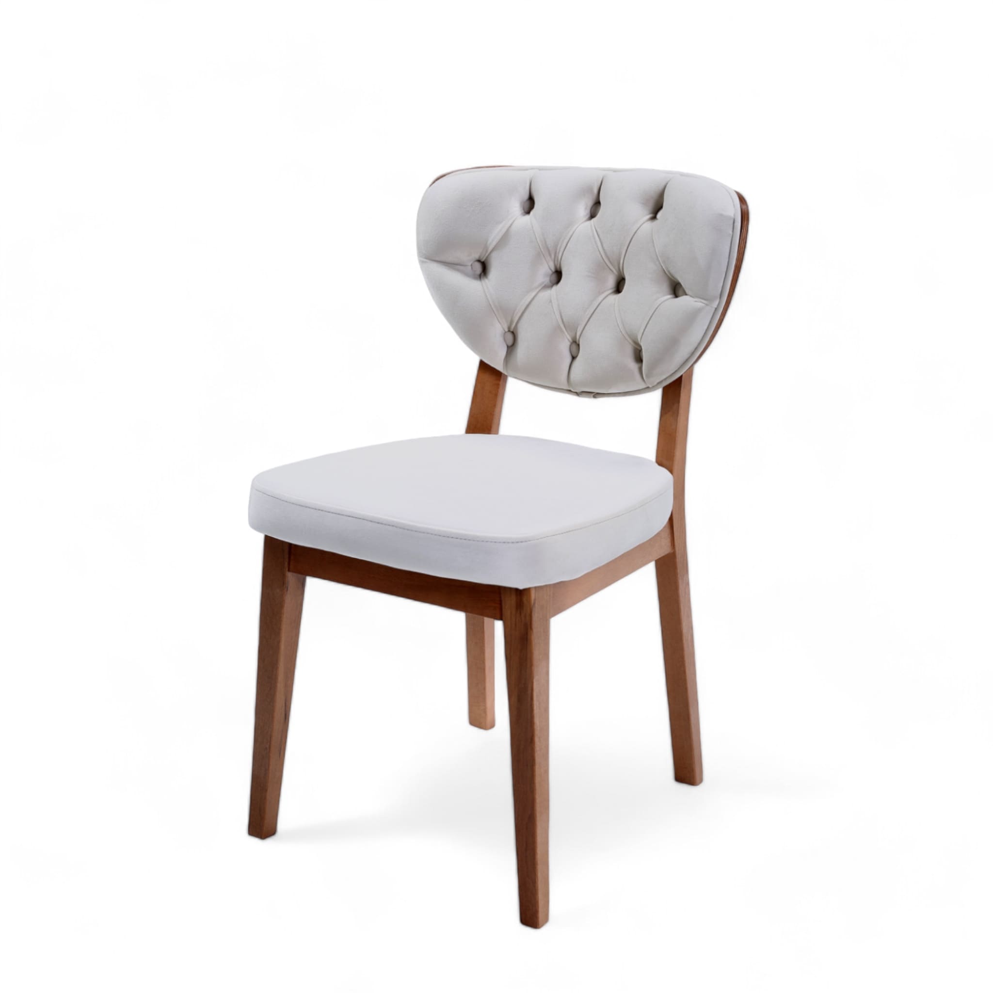 Boston Sandalye | Baby Face Kumaş | Ceviz Ahşap İskelet