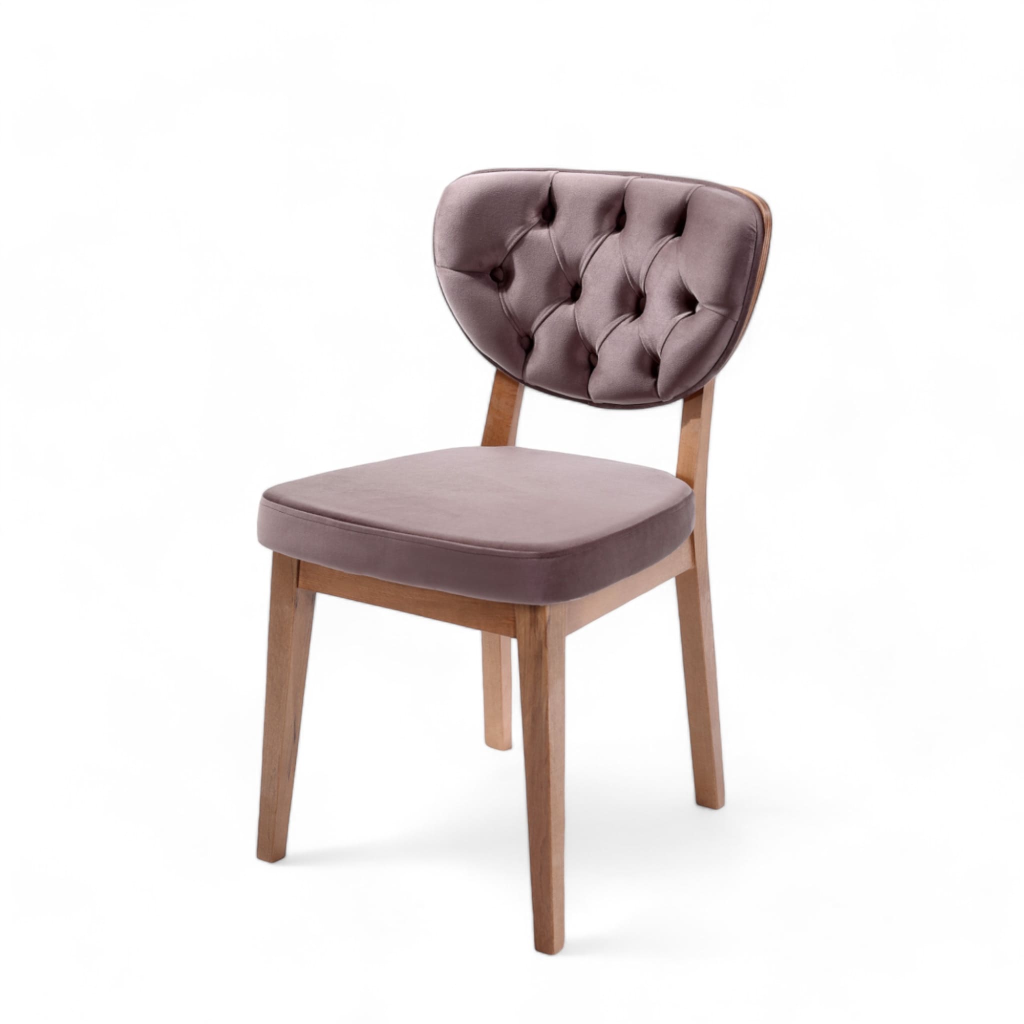 Boston Sandalye | Baby Face Kumaş | Ceviz Ahşap İskelet