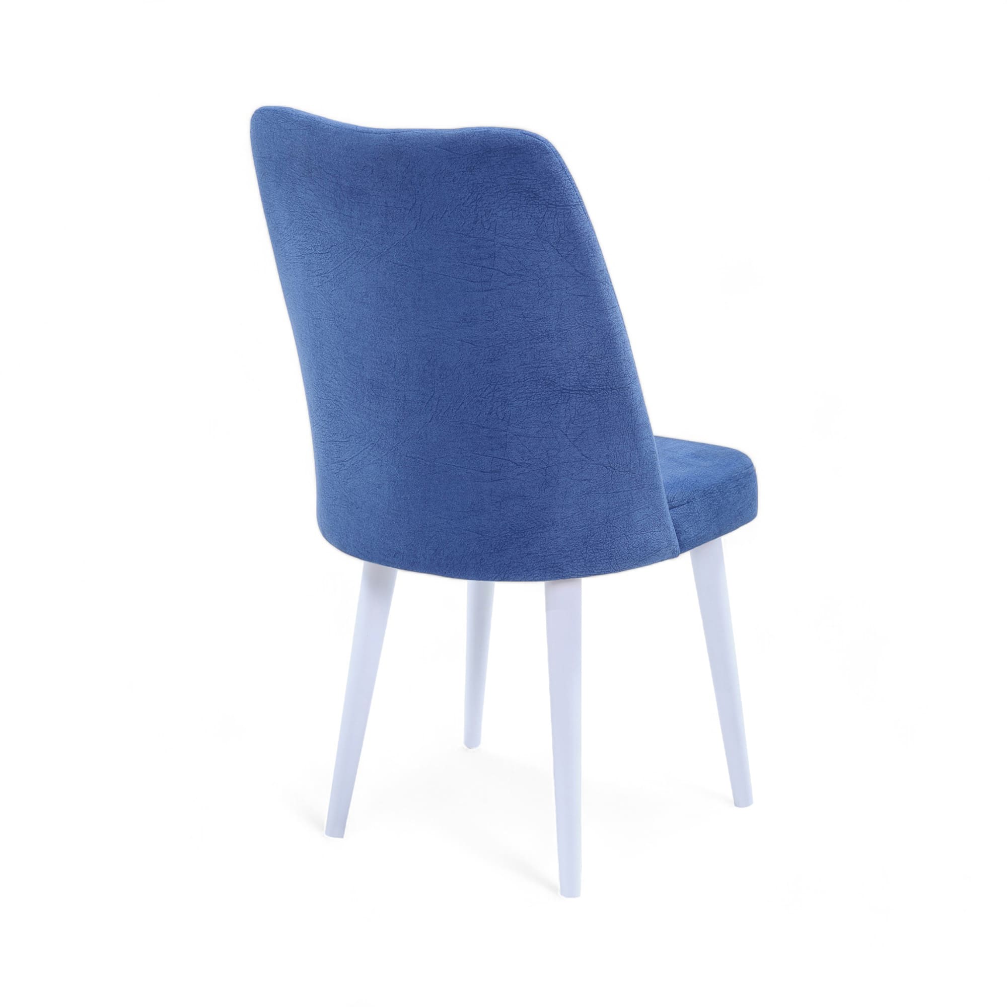 Polo Sandalye | Jerika Kumaş | Beyaz Ahşap Ayak