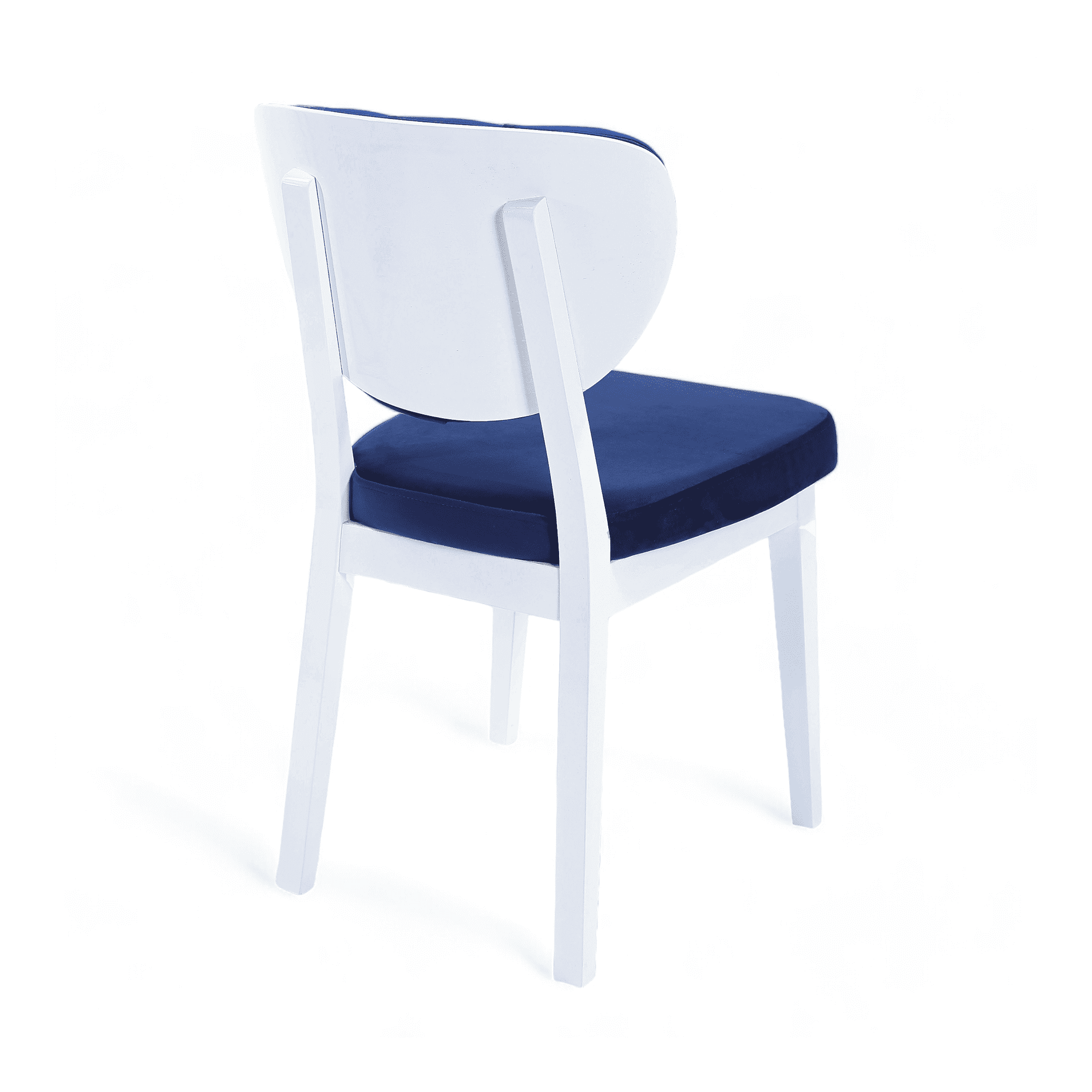 Boston Sandalye | Baby Face Kumaş | Beyaz Ahşap İskelet