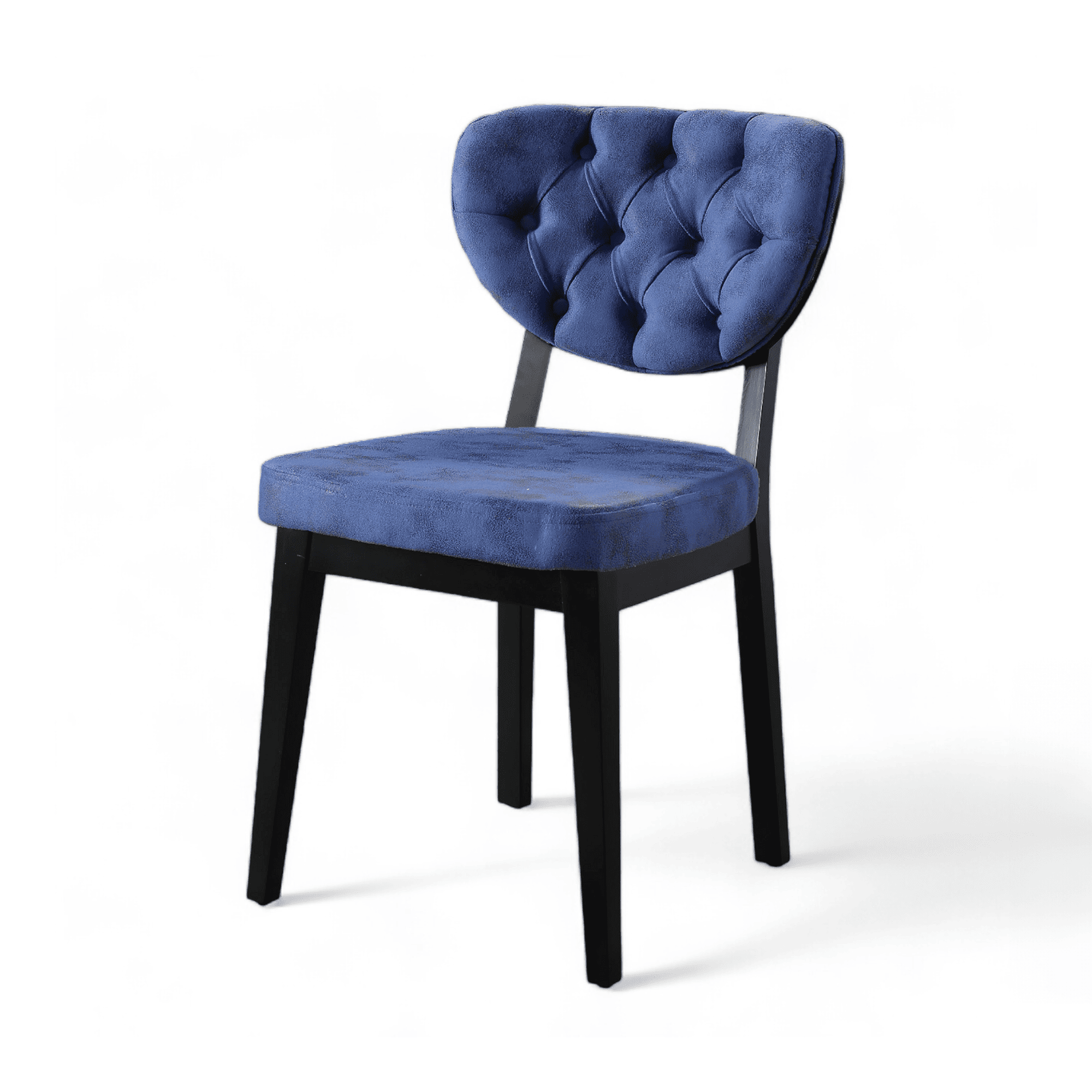 Boston Sandalye | Milas Kumaş | Siyah Ahşap İskelet