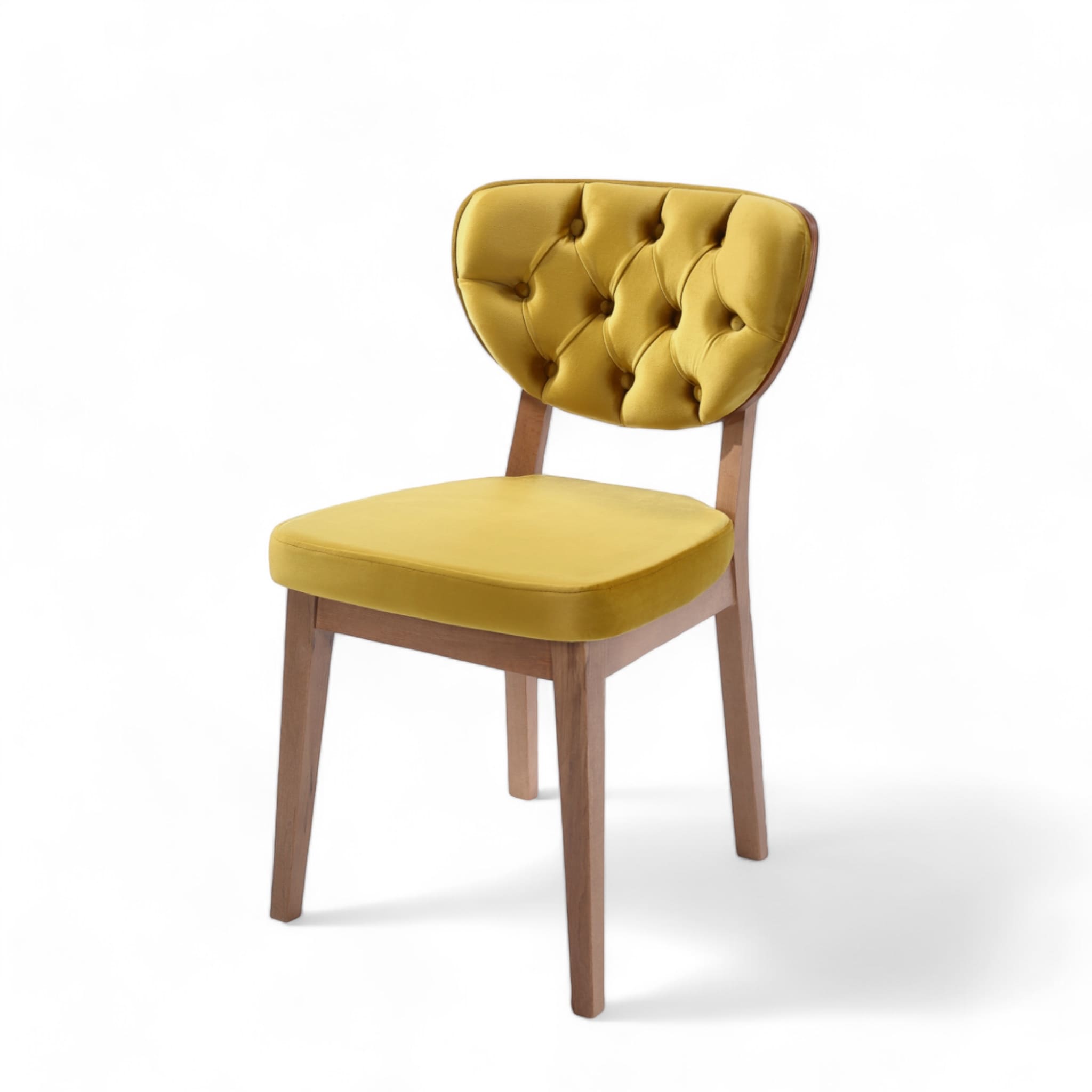 Boston Sandalye | Baby Face Kumaş | Ceviz Ahşap İskelet