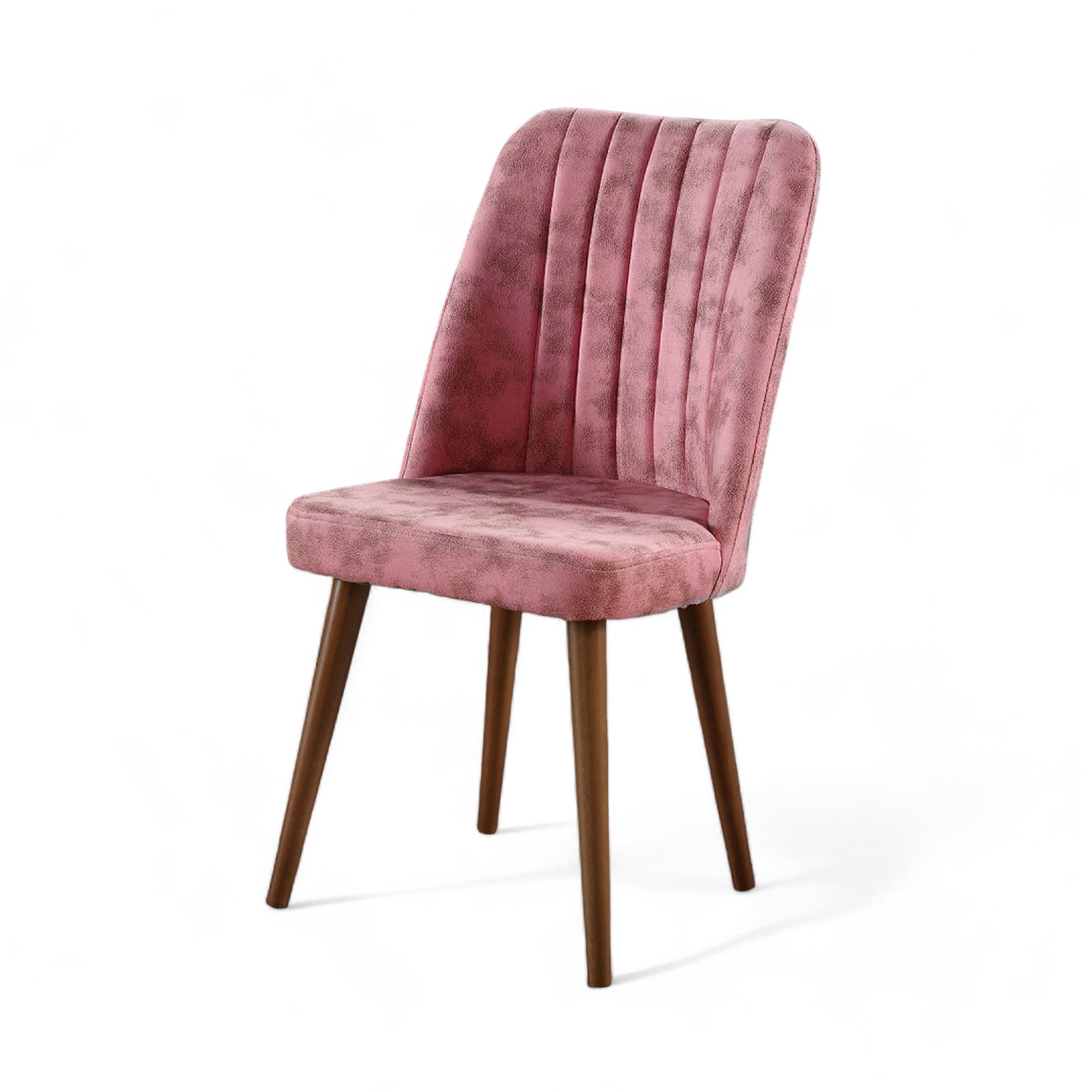 Polo Sandalye | Milas Kumaş | Ceviz Ahşap Ayak