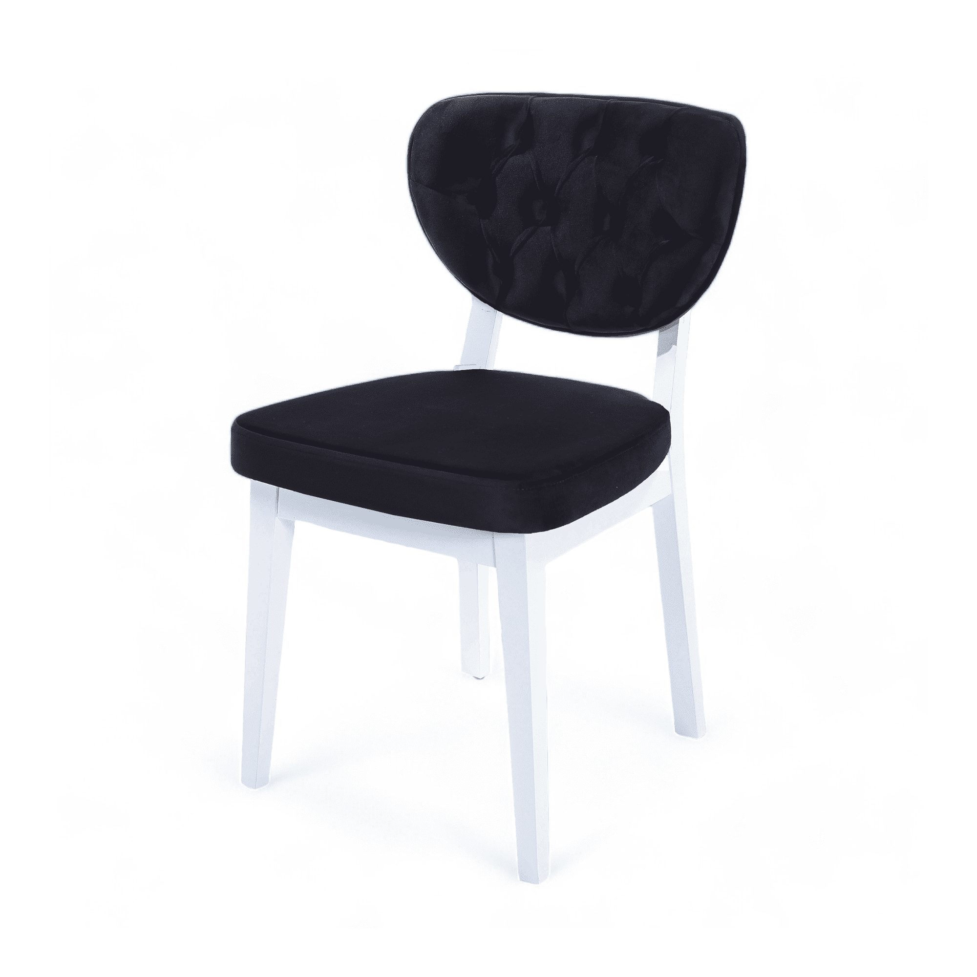 Boston Sandalye | Baby Face Kumaş | Beyaz Ahşap İskelet