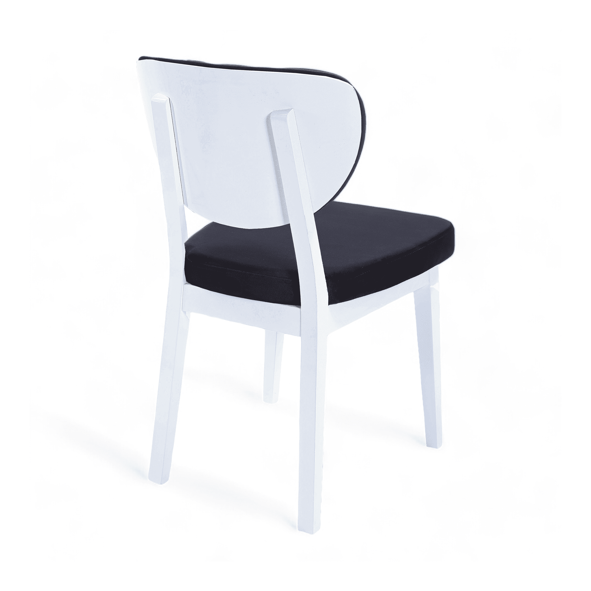 Boston Sandalye | Baby Face Kumaş | Beyaz Ahşap İskelet