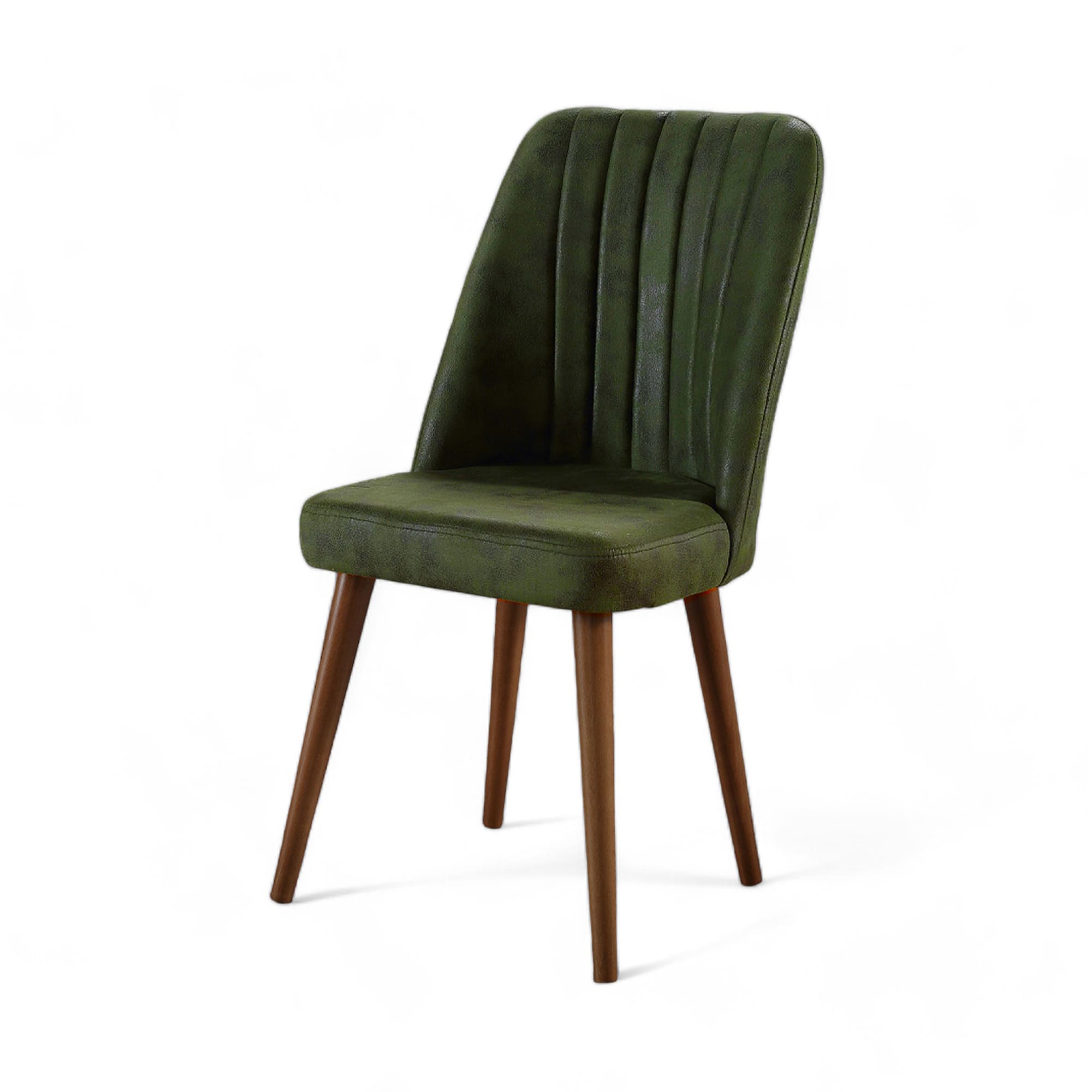 Polo Sandalye | Milas Kumaş | Ceviz Ahşap Ayak