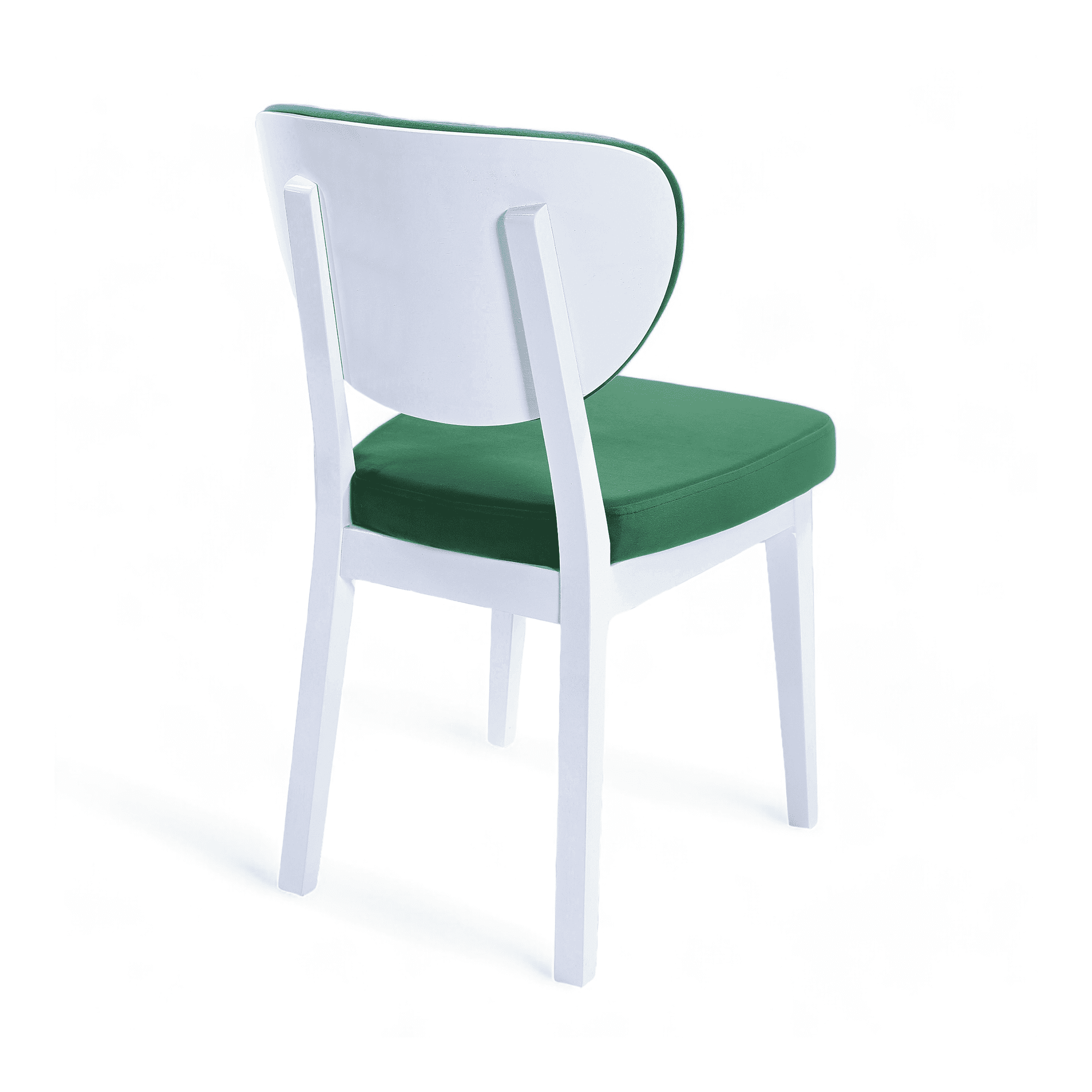 Boston Sandalye | Baby Face Kumaş | Beyaz Ahşap İskelet