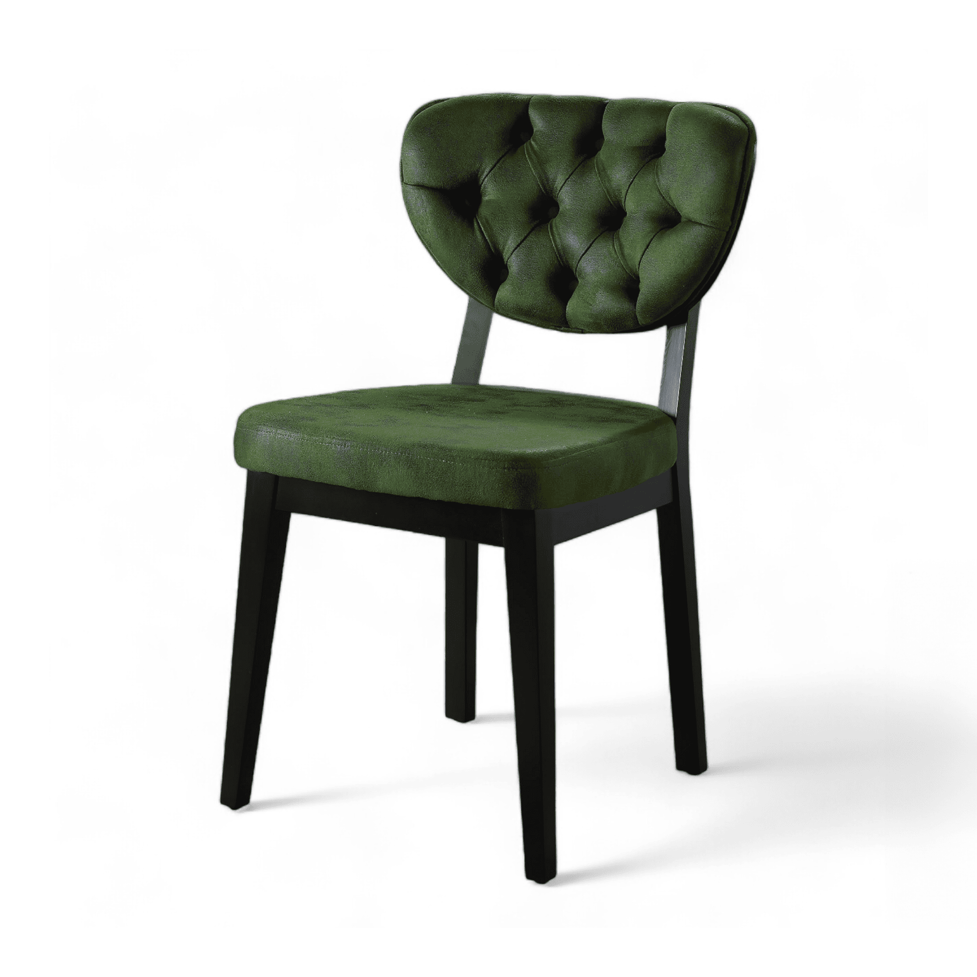 Boston Sandalye | Milas Kumaş | Siyah Ahşap İskelet