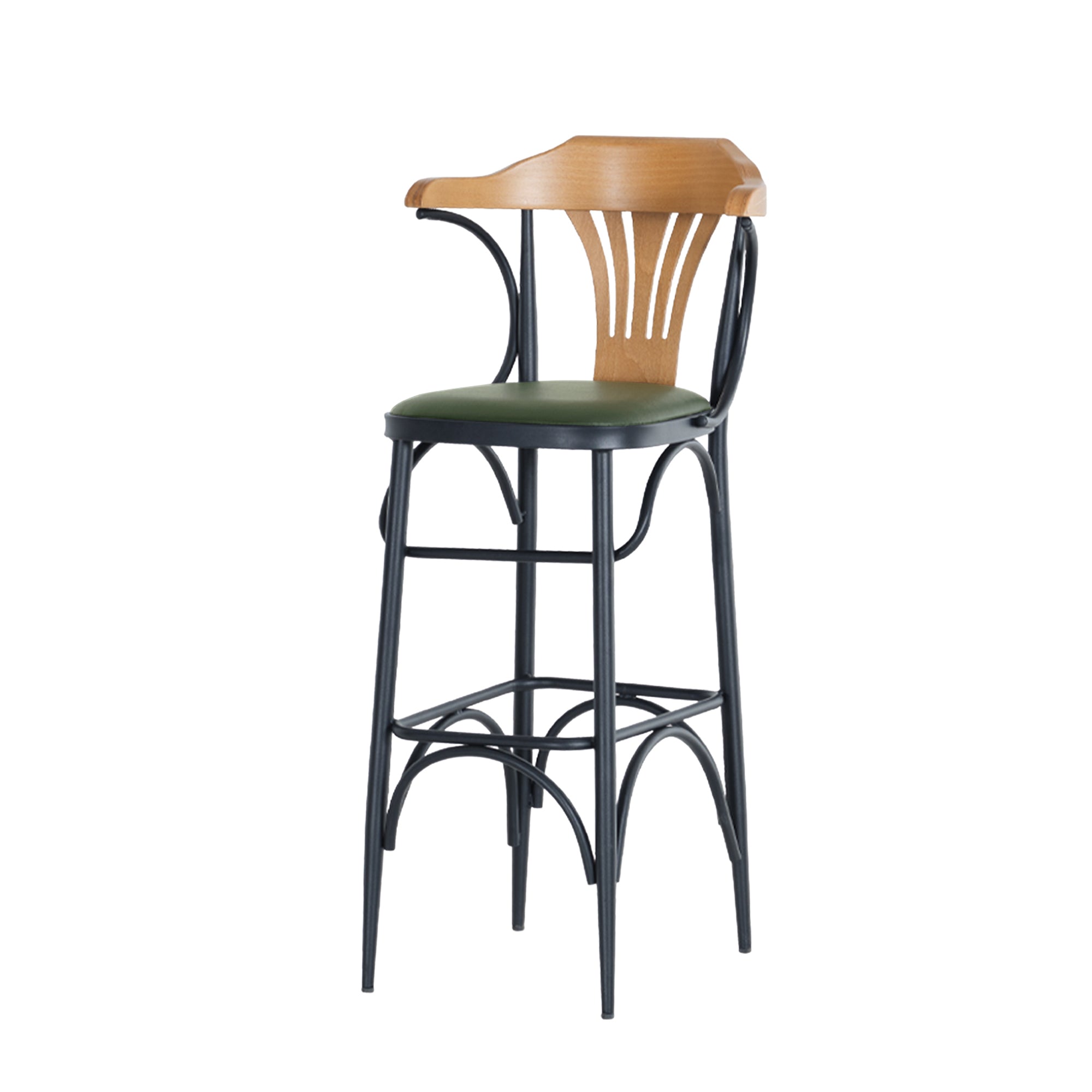 Üsküp Bar Sandalye | Deri Kumaş | Metal İskelet