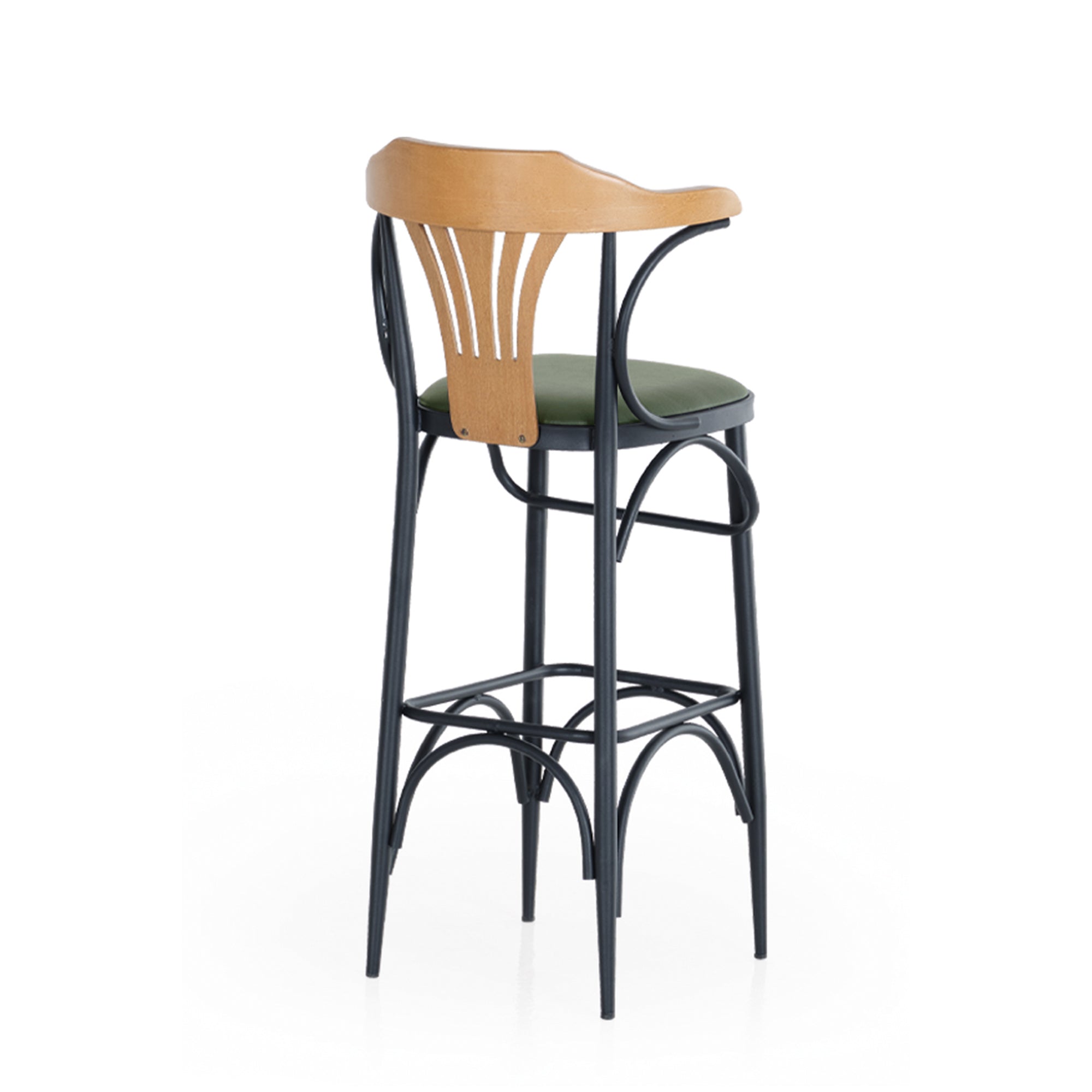 Üsküp Bar Sandalye | Deri Kumaş | Metal İskelet