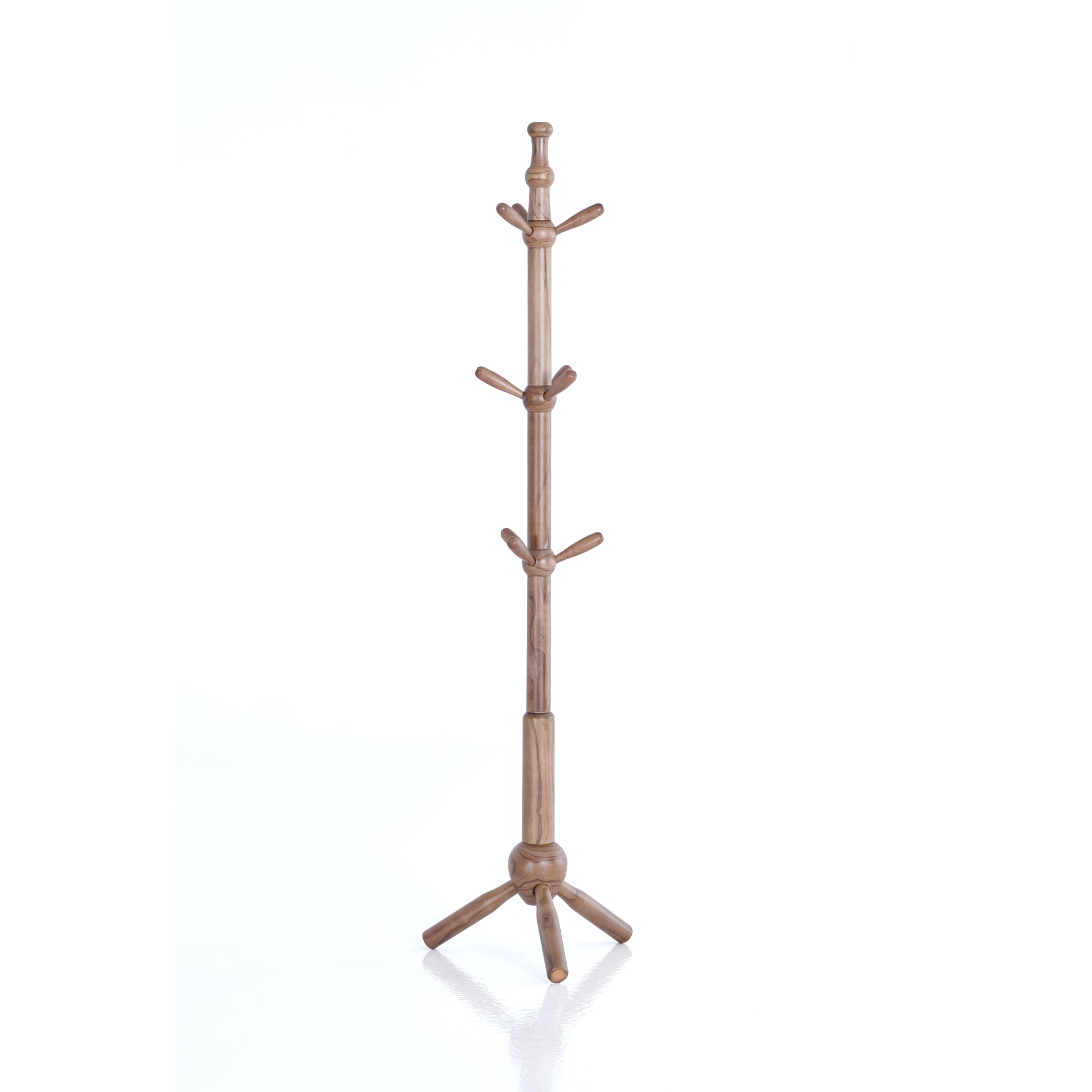 Timber Ahşap Portmanto - Elbise Askılığı - 9 Kollu