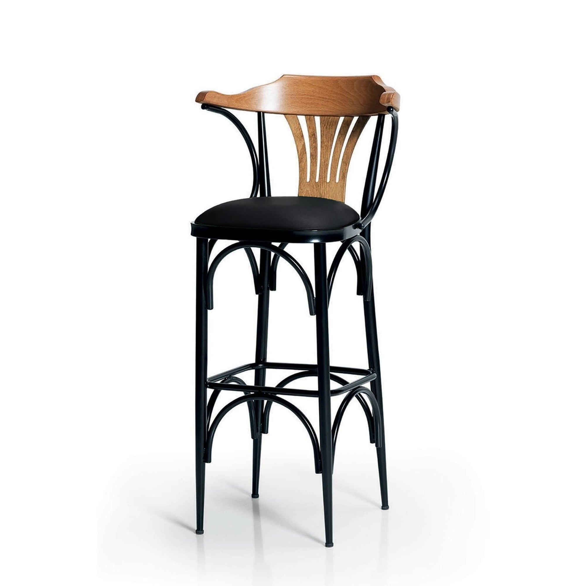 Üsküp Bar Sandalye | Deri Kumaş | Metal İskelet