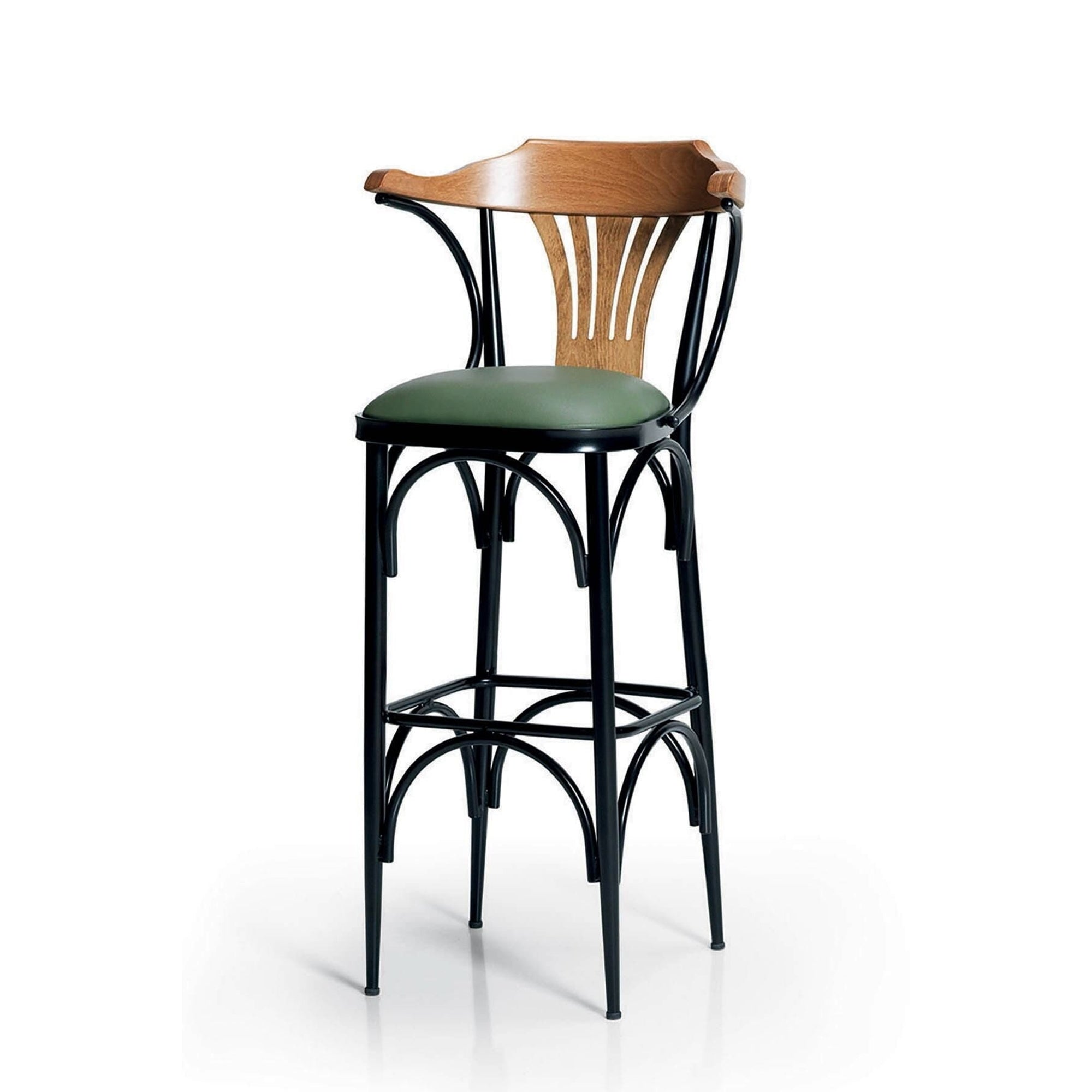 Üsküp Bar Sandalye | Deri Kumaş | Metal İskelet